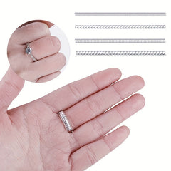 46pcs Invisible Ring Size Adjuster For Loose Rings Male And Female