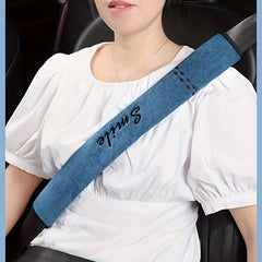 Car Seat Belt Shoulder Protector Embroidered Cover - Universal