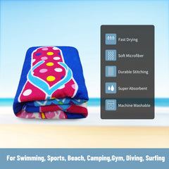 Quick Drying Microfiber Beach Towel Absorbent Oversized for Swimming Gym Camping
