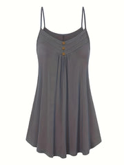 Solid V Neck Cami Top Women's Plus Casual Cami Top