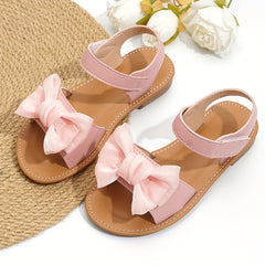 Girls Bowknot Open Toe Sandals Lightweight Anti Slip Sandals