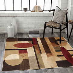 Geometry Chocolate Large Carpet For Living Room Bedroom Decor