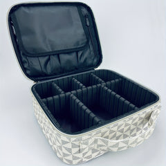 Windmill Pattern Makeup Bag Cosmetic Bag with Adjustable Dividers