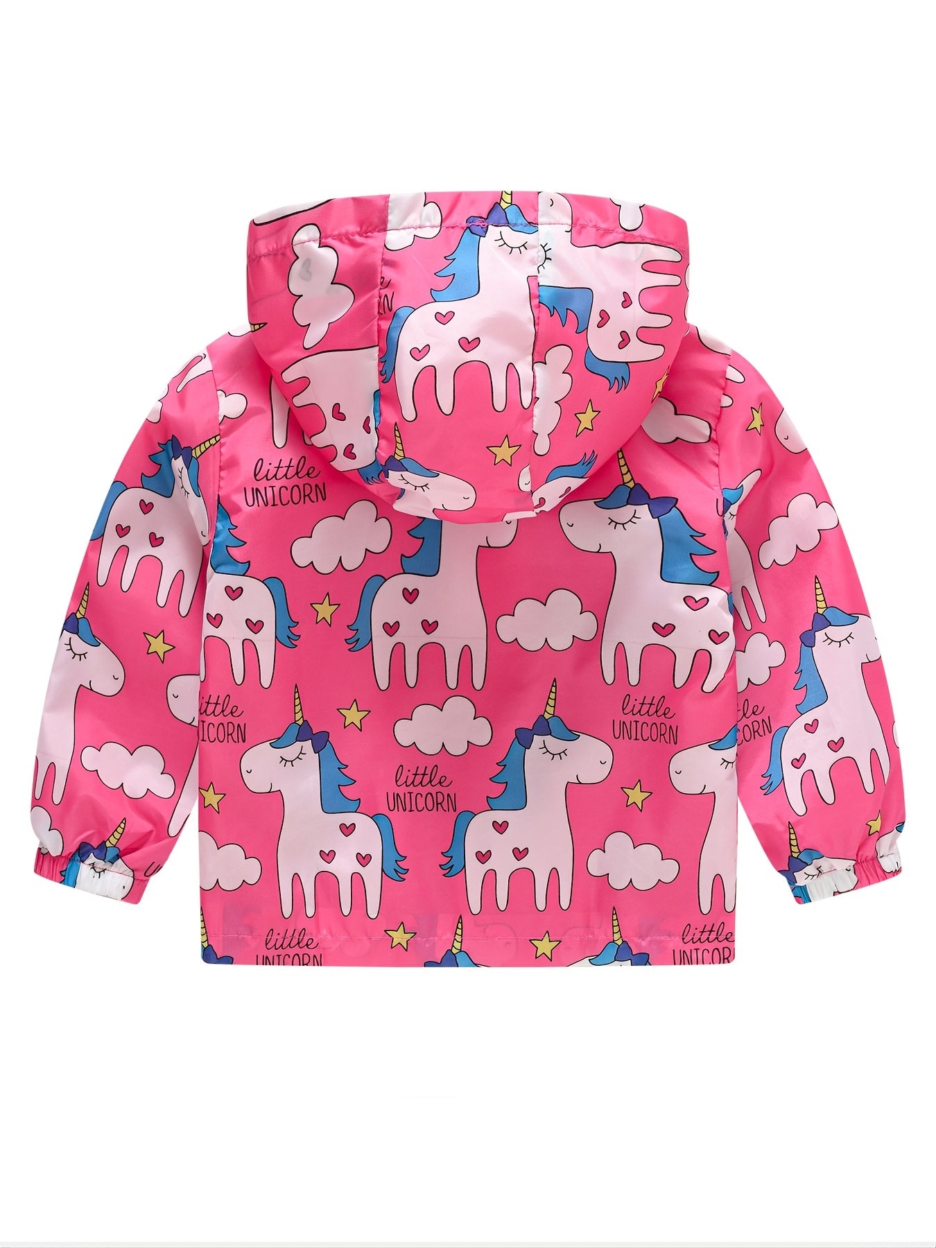 Girls Unicorn Print Hooded Jacket for Winter