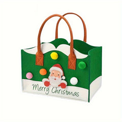 Christmas Felt Handbag Large Capacity Gift Bag Cartoon Storage Bag