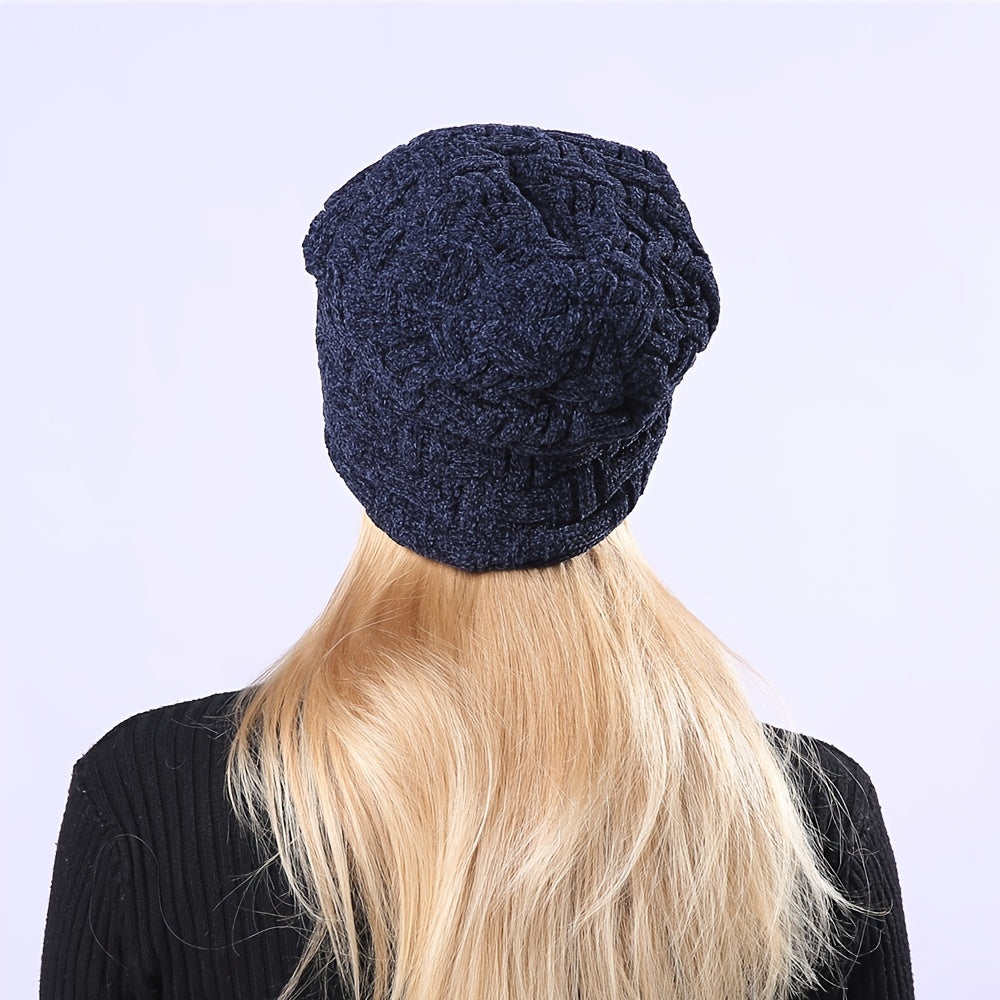 Knit Beanie Hat Cap Coldproof Thermal Winter Hat