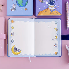 Small Fresh Page Illustration Journal with Notepad
