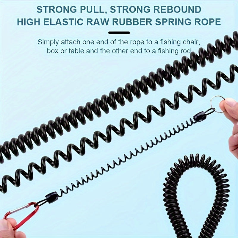 3pcs Anti-lost Retractable Keychain Spring Rope for Outdoor Camping Hiking
