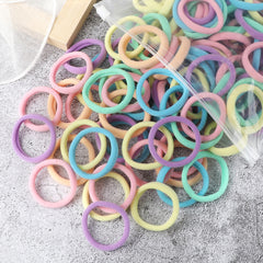 50pcs Girl Mixed Colors Hair Ties High Elastic Hair Accessories