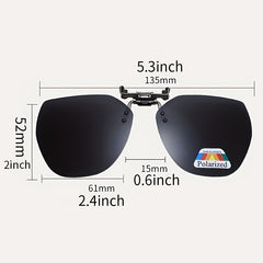 Edgeless Polarized Sunglasses With Mirror Clip Large Frame