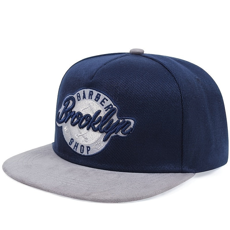 Men's English Embroidery Hip hop Flat Brim Hat