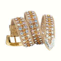 Men's Women's Rhinestone Western Cowboy Cowgirl Belt Strap
