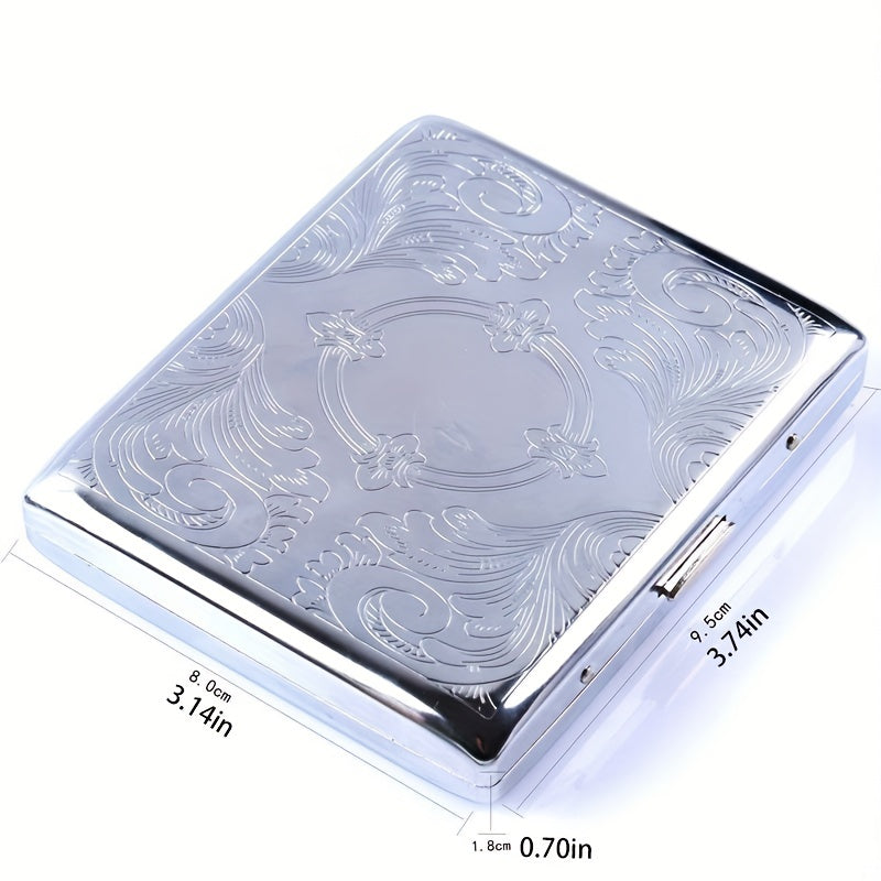 Metal Cigarette Case Spring Clip Open Tobacco Case Holder For Men
