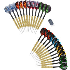 12pcs Professional Steel Tip Darts Set for Beginners 19g 22g 23g 24g