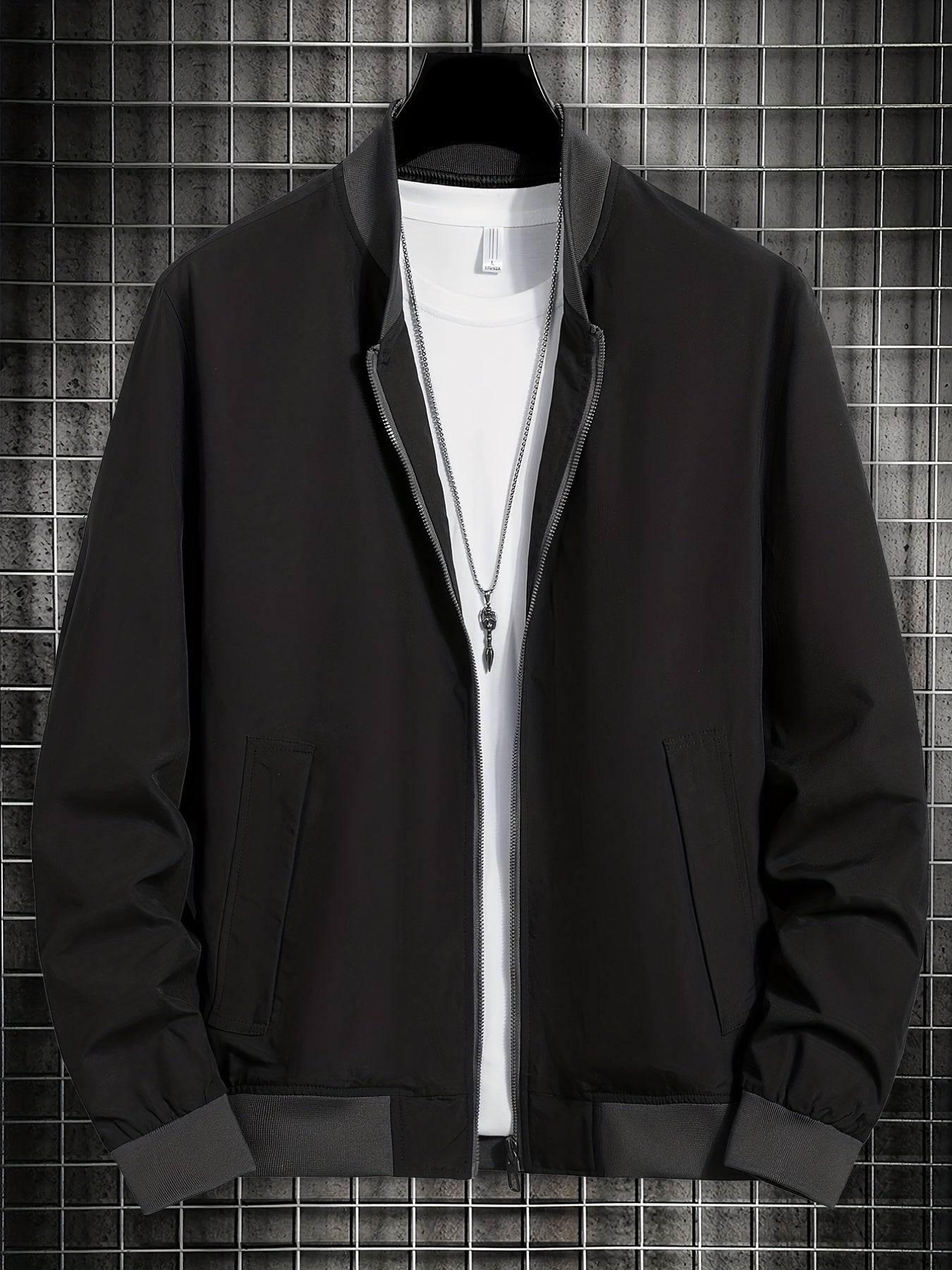 Men's Lightweight Zip Up Jacket Coat for Spring Fall