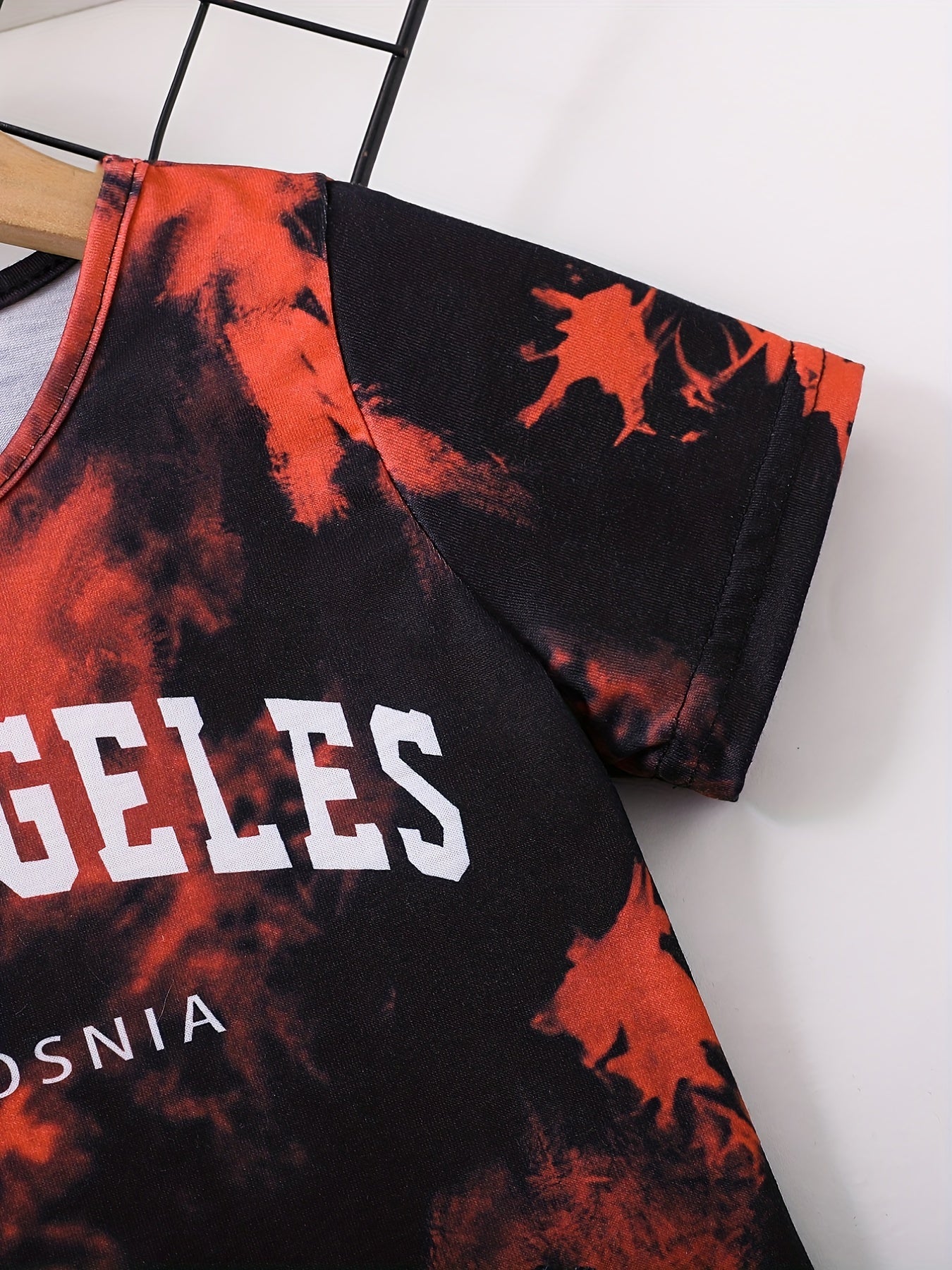 Tie Dye Set T Shirt & Shorts Set Casual Outfit For Boys