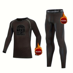 Kids Football Compression Fleece Set