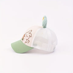 Girls Rabbit Adjustable Baseball Cap Breathable Sun Protection Mesh Cap