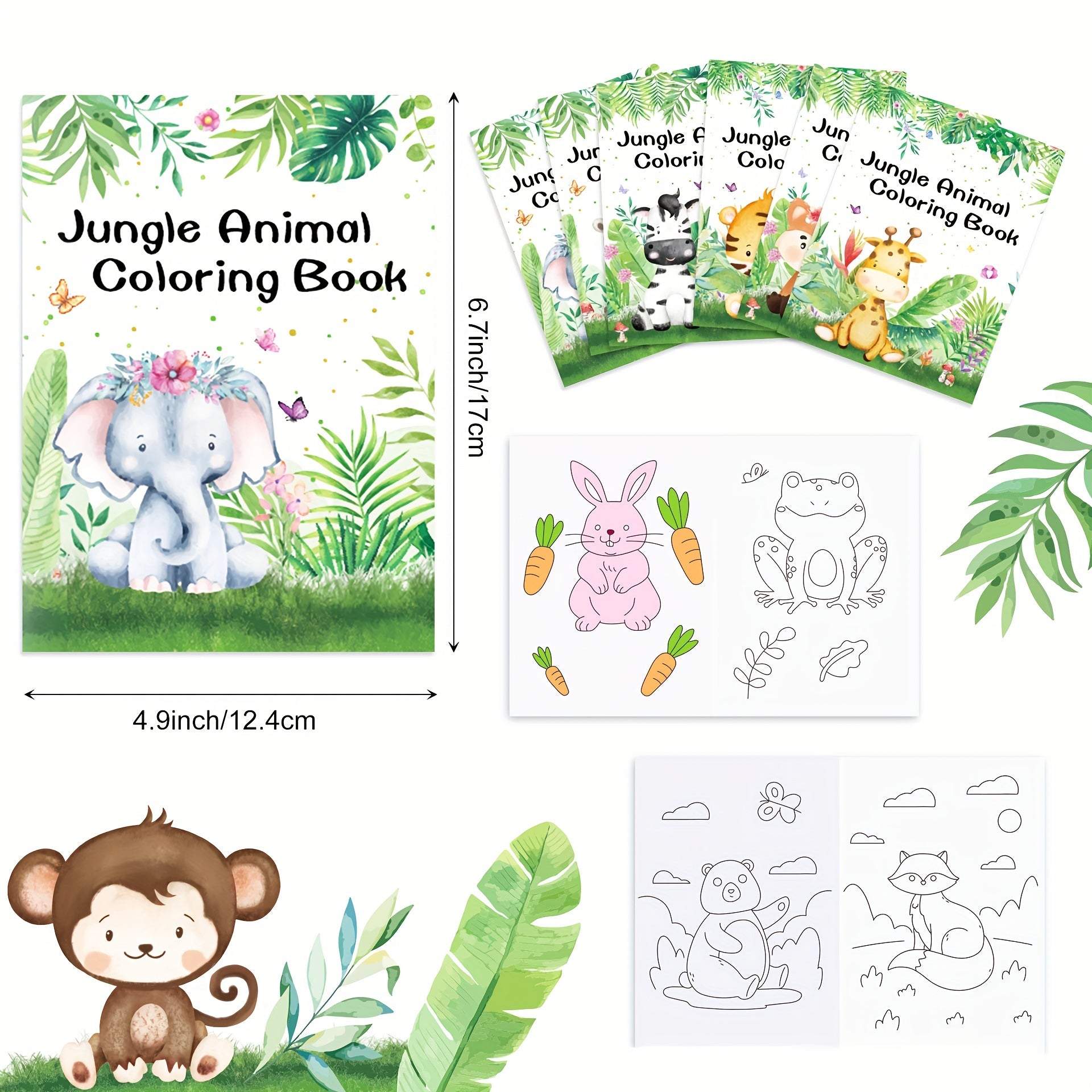 15pcs Mini Animals Coloring Books for Painting Drawing & Art Supplies