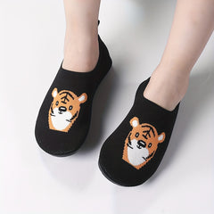Boys' Cartoon Barefoot Slip On Slippers Lightweight Non Slip House