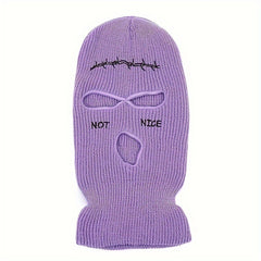 3 Hole Skiing Mask Knitted Balaclava Full Face Cover Winter Sports Mask