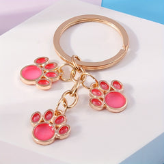 Cat Paw Keychain Footprints Accessory Girls Women
