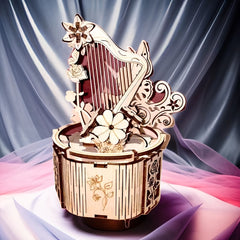 DIY Harp Music Box Science Puzzle for Mother's Birthday Gift