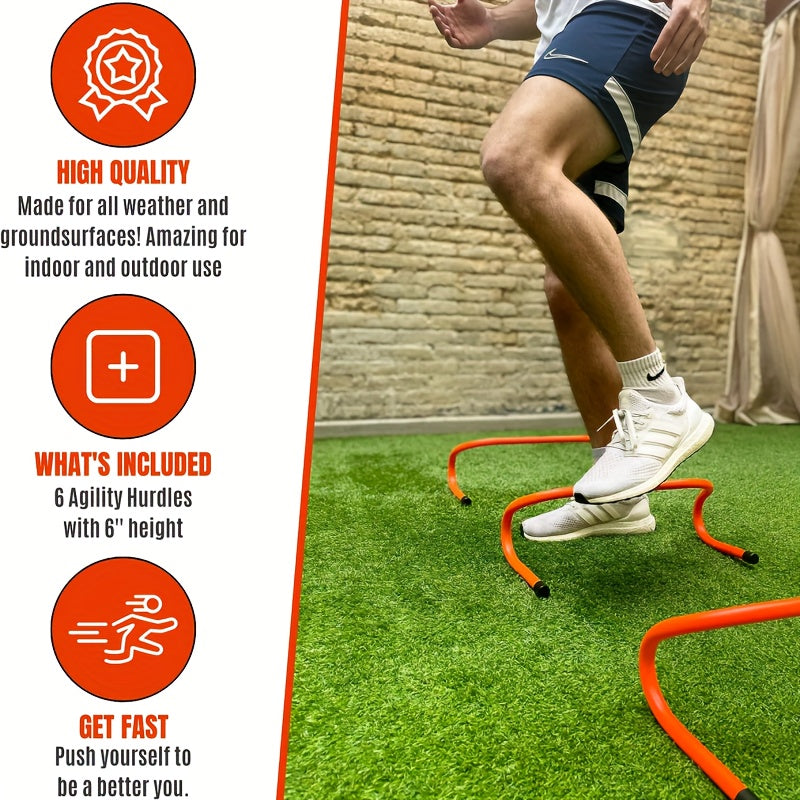 6 Pack Agility Hurdles For Athletes - Speed Training Equipment