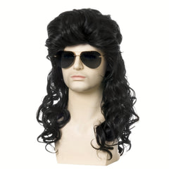 Men's Long Curly Hair Halloween Cosplay Wig