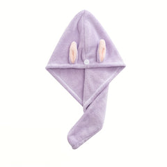 Rabbit Ears Hair Towel Microfiber Hair Drying Cap