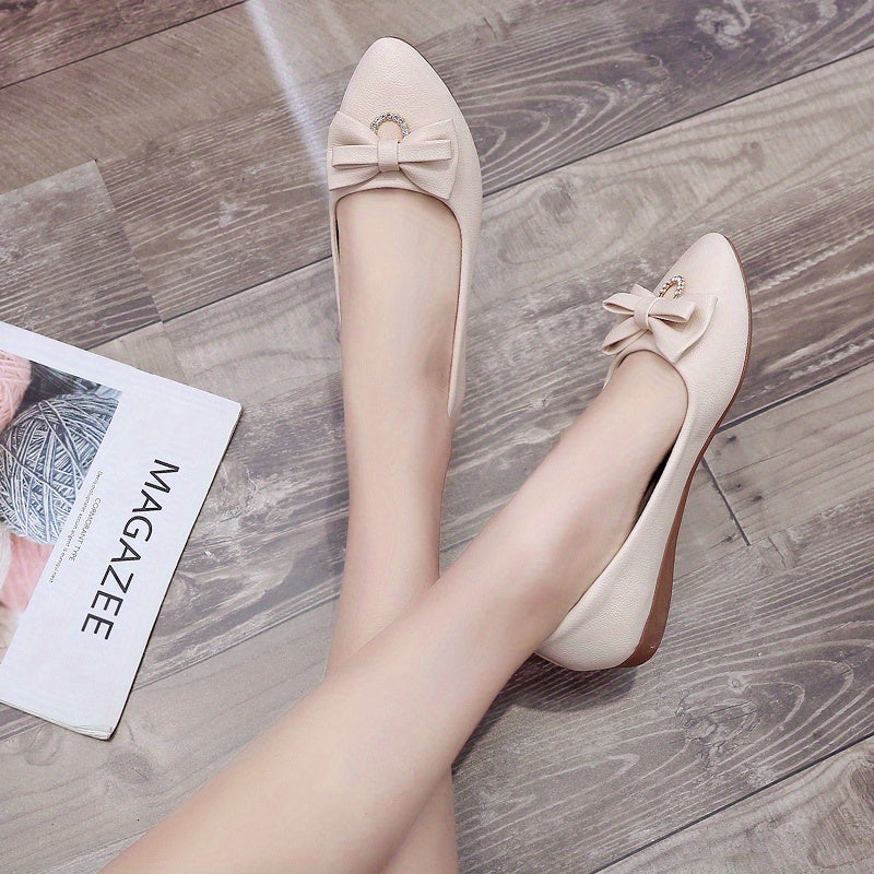 Bow Knot Loafers Pointed Toe Flats & Outdoor Shoes
