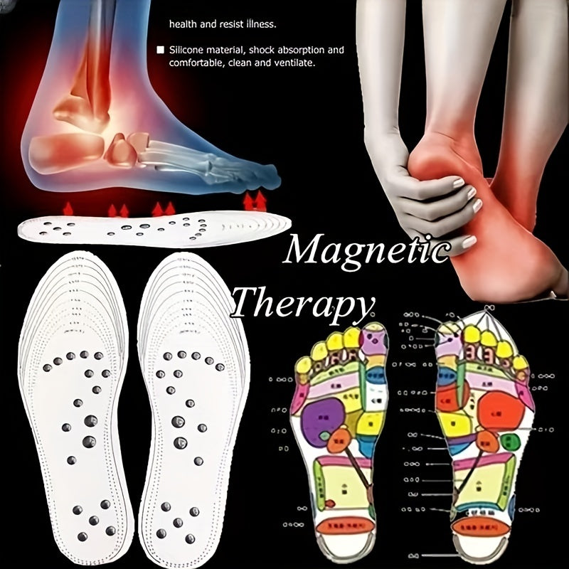 Magnetic Massage Insoles Foot Acupressure Shoe Pads Therapy