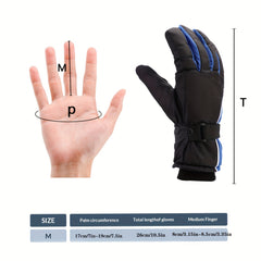 Winter Thickened Warm Gloves Anti Slip Waterproof Cycling Ski Gloves