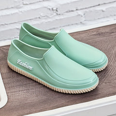 PVC Waterproof Non Slip Water Shoes Low Cut Rain Boots Rubber Shoes