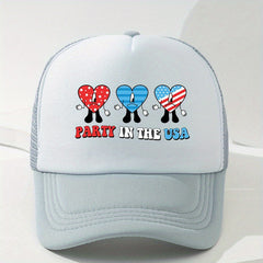 Men's Colorful Love Baseball Cap Mesh Sun Protection Trucker Hat