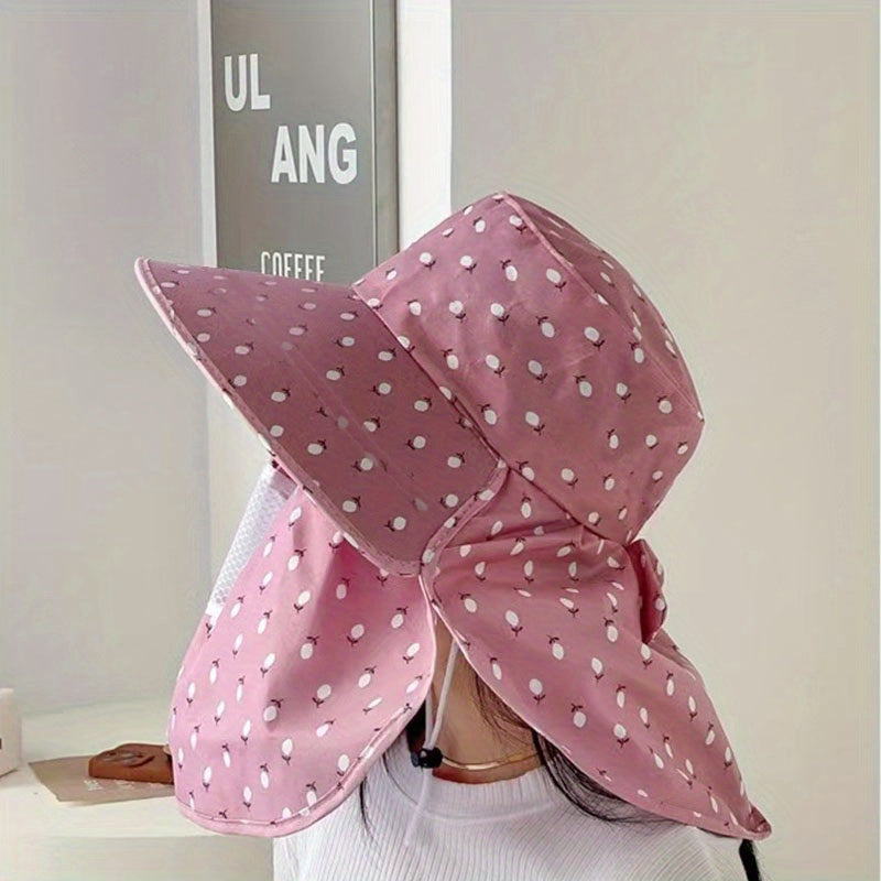 Breathable Sun Hat Face Mask Hat Summer Sunscreen Neck Protection Hats