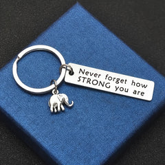 Inspirational Elephant Keychain Pendant Backpack Accessories