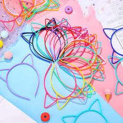Cat Ear Hairbands Party Decorations Bunny Bow Headwear for Girls
