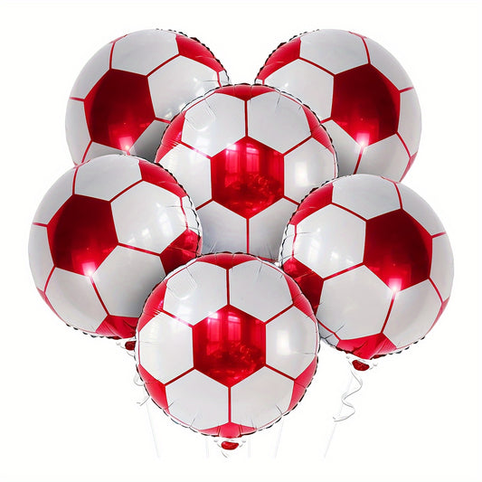 6pcs Football Theme Foil Balloons Birthday Party Sports Games Supplies