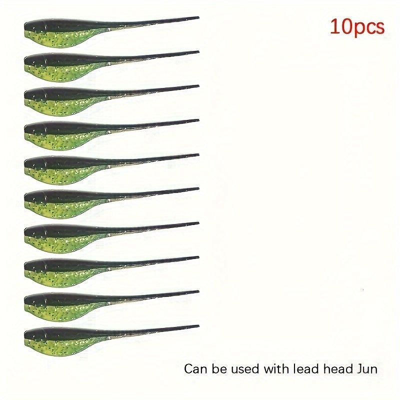 10pcs Small Tadpole Bionic Soft Bait 0.7g for Perch Bass Fishing