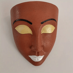 Human Face Flower Pot Resin Crafts Wall Hanging Decor