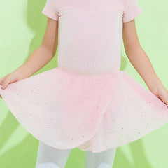 Sequin Mesh Dance Skirt Girls Ballet Skirt For Party Performance