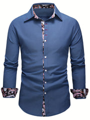 Paisley Binding Men's Long Sleeve Shirt