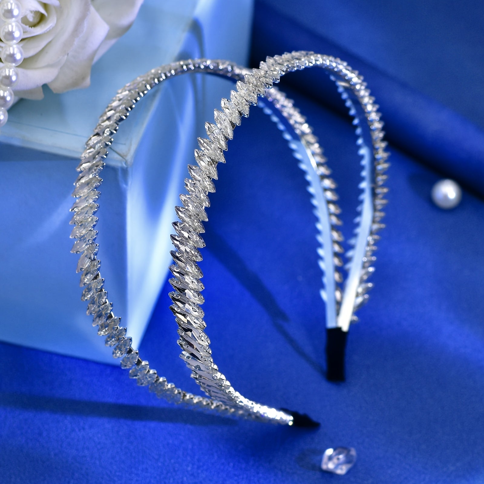 Vintage Bohemian Bridal Hair Accessory Headband with Rhinestones