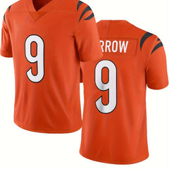 Men's American Football Jersey V-Neck Short Sleeve Embroidered Rugby Sweatshirt