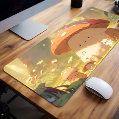 Cute & Comforting Anime Mushroom Mouse Pad for Office & Gaming