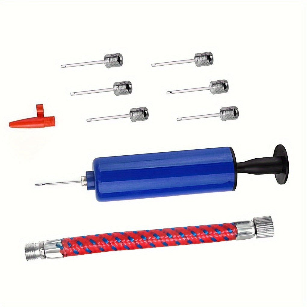 10pcs Inflator Ball Pump w/ Needles Valve Adapter Air Hose for Sport