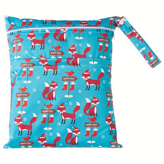 Waterproof Printed Wet Bag Double Pockets - Baby Diapering