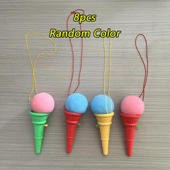 16pcs Ice Cream Slingshot Toys Prank Toys Sponge Balls for Kids