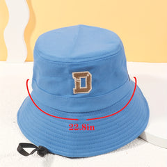 D Embroidery Bucket Hat Sunscreen Cartoon Beach Hat